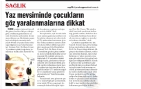 Yeniçağ Gazetesi</br>Yaz Mevsiminde Çocukların...</br>06.07.2017