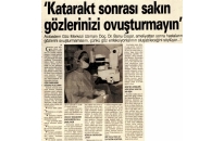 Gazete34  Katarakt Sonrası Gözlerinizi 07.01.2008