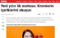 posta.com.tr</br>Kremlerin İçerikleri...</br>02.01.2019