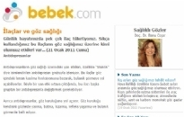 bebek.com İlaçlar ve Göz Sağlığı 21.01.2011