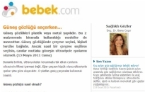 bebek.com Güneş Gözlüğü Seçerken... 13.05.2011