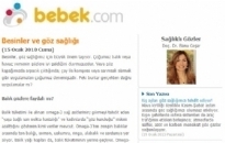 bebek.com Besinler ve Göz Sağlığı... 15.01.2010