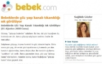 bebek.com Bebeklerde Göz Yaşı... 01.08.2008