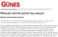 gunes.com Makyajlı Yatmak Gözde... 24.12.2012