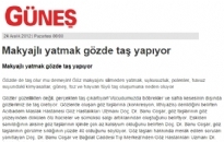 gunes.com Makyajlı Yatmak Gözde... 24.12.2012