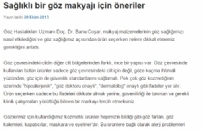 sivasajans.net Sağlık Bir Göz Makyajı... 20.10.2013